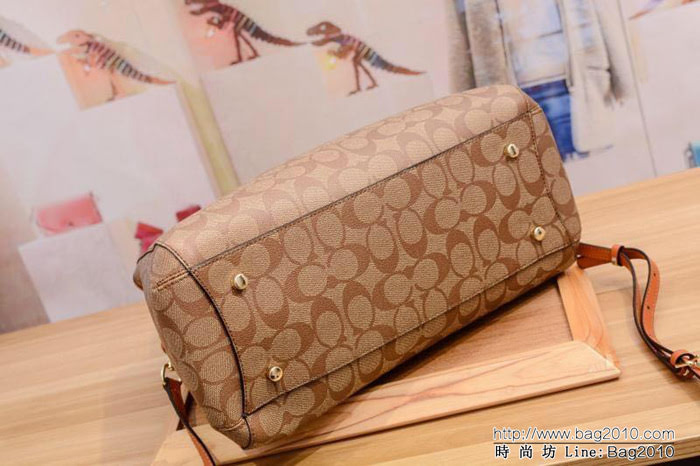 COACH蔻馳 最新款 C家戴妃拼色 單肩斜挎女包 F57492 今年的流行系列  Chz1035
